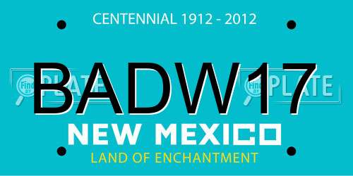 BADW17 New Mexico License Plate