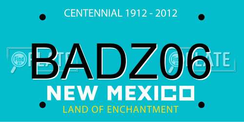BADZ06 New Mexico License Plate