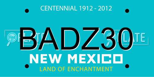 BADZ30 New Mexico License Plate