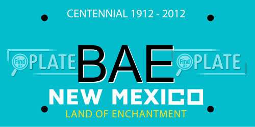 BAE New Mexico License Plate