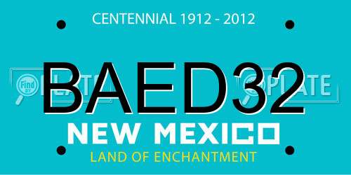 BAED32 New Mexico License Plate