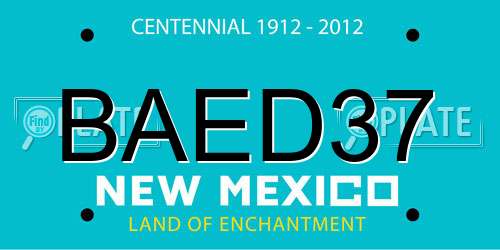 BAED37 New Mexico License Plate