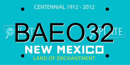 BAEO32 New Mexico License Plate