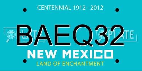 BAEQ32 New Mexico License Plate