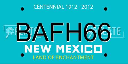 BAFH66 New Mexico License Plate