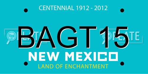 BAGT15 New Mexico License Plate