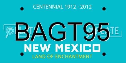 BAGT95 New Mexico License Plate