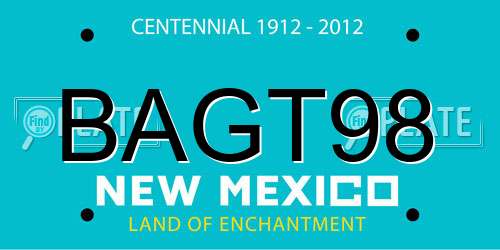 BAGT98 New Mexico License Plate
