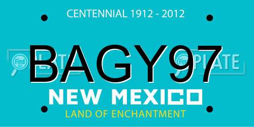 BAGY97 New Mexico License Plate