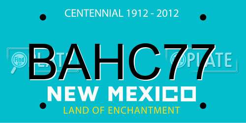 BAHC77 New Mexico License Plate