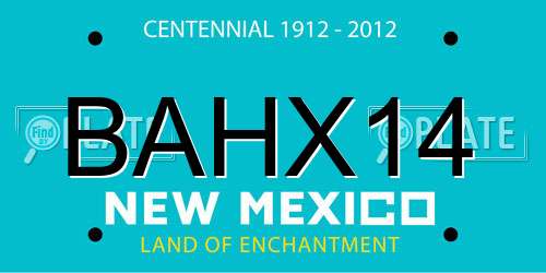 BAHX14 New Mexico License Plate