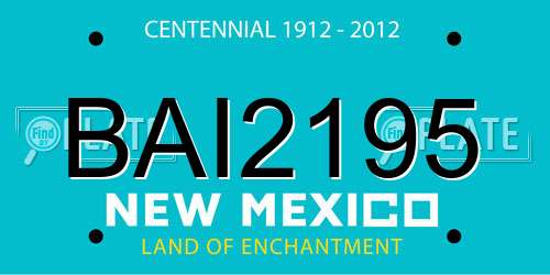 BAI2195 New Mexico License Plate