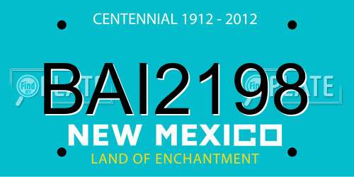 BAI2198 New Mexico License Plate