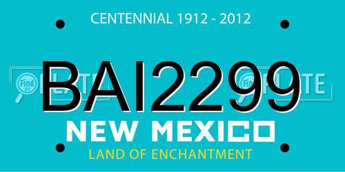 BAI2299 New Mexico License Plate