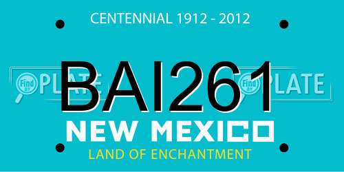 BAI261 New Mexico License Plate