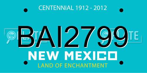 BAI2799 New Mexico License Plate