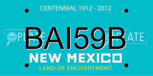 BAI59B New Mexico License Plate