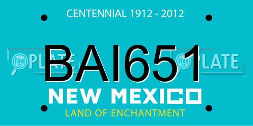 BAI651 New Mexico License Plate