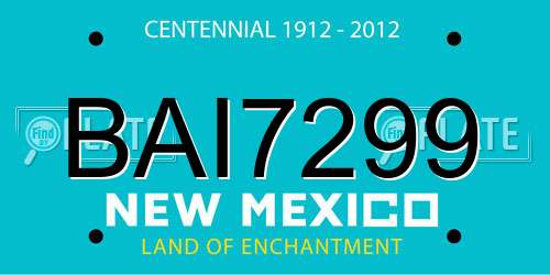 BAI7299 New Mexico License Plate