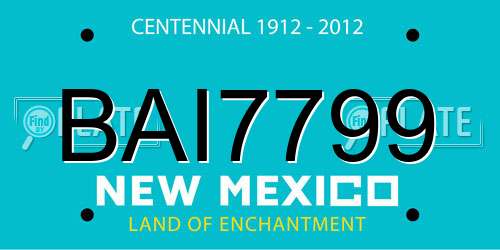 BAI7799 New Mexico License Plate