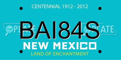 BAI84S New Mexico License Plate