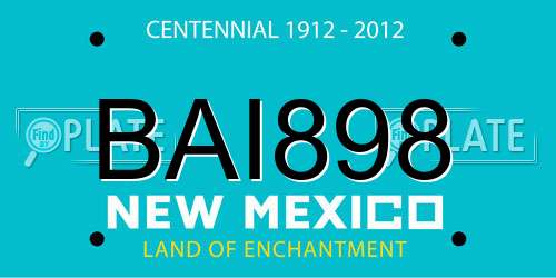 BAI898 New Mexico License Plate