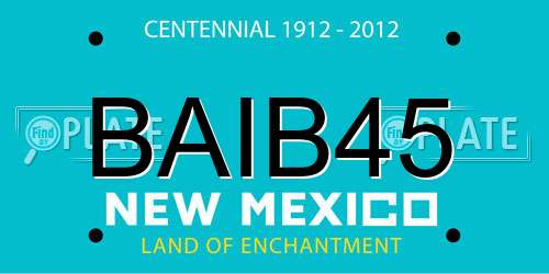 BAIB45 New Mexico License Plate