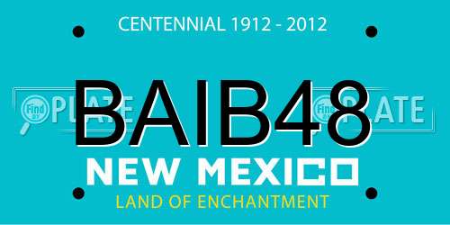 BAIB48 New Mexico License Plate