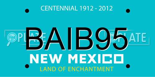BAIB95 New Mexico License Plate