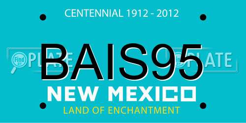 BAIS95 New Mexico License Plate