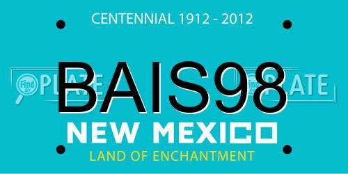 BAIS98 New Mexico License Plate