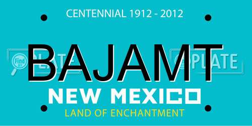 BAJAMT New Mexico License Plate