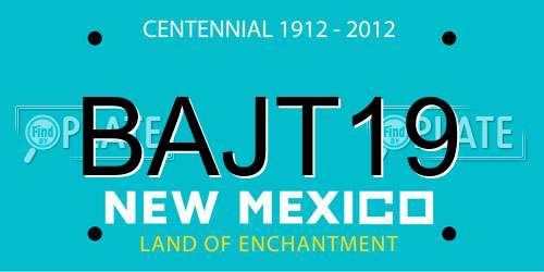 BAJT19 New Mexico License Plate