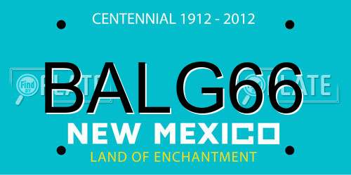 BALG66 New Mexico License Plate