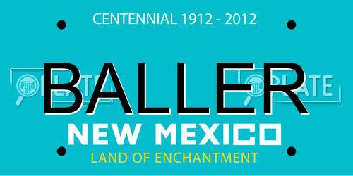 BALLER New Mexico License Plate