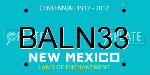 BALN33 New Mexico License Plate
