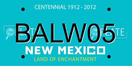 BALW05 New Mexico License Plate