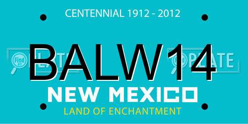 BALW14 New Mexico License Plate