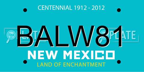 BALW81 New Mexico License Plate