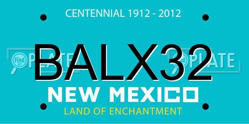 BALX32 New Mexico License Plate