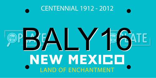 BALY16 New Mexico License Plate
