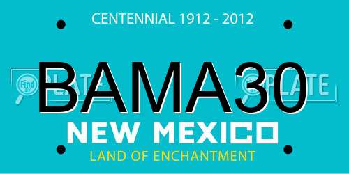 BAMA30 New Mexico License Plate