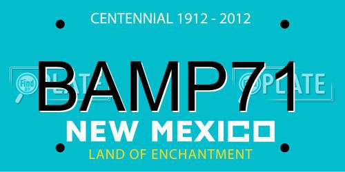 BAMP71 New Mexico License Plate