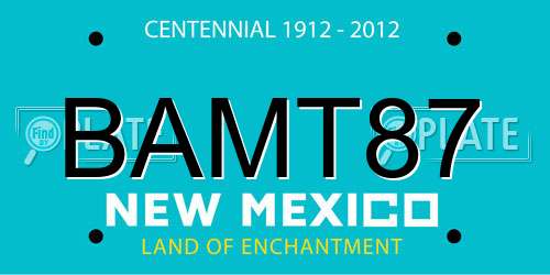 BAMT87 New Mexico License Plate