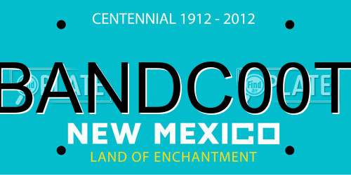 BANDC00T New Mexico License Plate