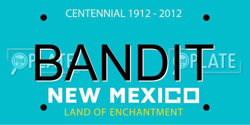 BANDIT New Mexico License Plate