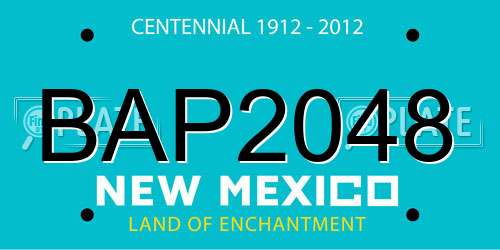 BAP2048 New Mexico License Plate