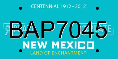 BAP7045 New Mexico License Plate