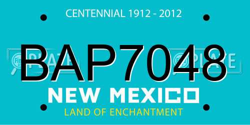 BAP7048 New Mexico License Plate