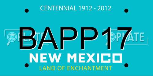 BAPP17 New Mexico License Plate
